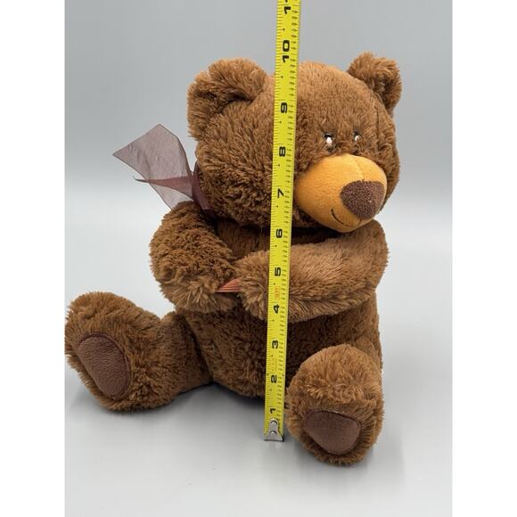 American Gifts Brown Teddy Bear Plush Vase Hugger 10” Stuffed Animal - Picture 6 of 9